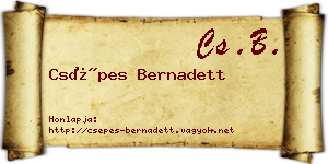 Csépes Bernadett névjegykártya