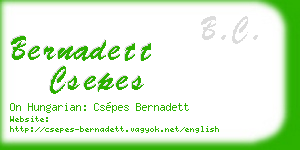 bernadett csepes business card