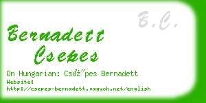 bernadett csepes business card